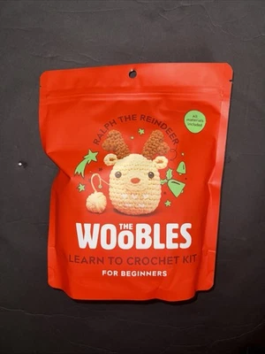 THE WOOBLES Wobbles Crochet Kit for Beginners, Ralph The Reindeer