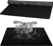 Drum Rug, 5X 6 Ft Mat Carpet 5 apos; x 6 apos; Rectangular , Black