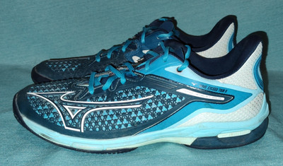 NICE Mizuno Wave Exceed Tour 6 Tennis Shoes Blue EXCELLENT USED 8 / 40.5