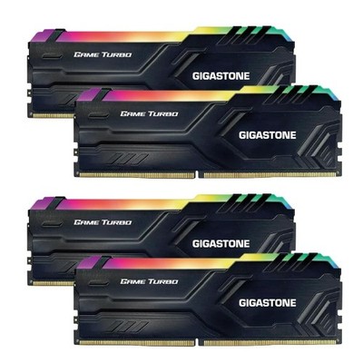 【RGB DDR4 RAM】GIGASTONE Game TURBO 32GB Kit (4x8GB) DDR4 3600MHz PC4-28800 CL 18