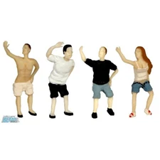 Atlas/BLMA Models N Scale People Mooning Figure Set - Gag/Joke Model Set 4-Pack