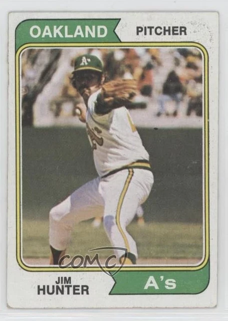 1974 Topps Catfish Hunter Jim 'Catfish' Hunter #7 HOF
