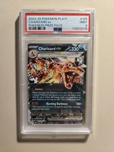 Charizard ex PLAY! STAMP POKEMON PRIZE PACK #125 PSA 9