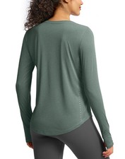 Women's Long Sleeve Workout Tops Running Hiking Athletic Shirts Active T-Shir...