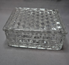 Fostoria American Glass Clear Hankerchief Box Rare 4 2/4