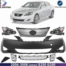 Front Bumper Cover & Grille Assembly Kit For 2006-2008 Lexus IS250 IS350