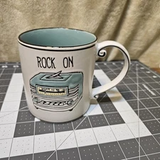 Spectrum Double Sided Designz Rock On Radio Theme Coffee Mug 2017 Cup