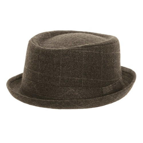 Pork Pie Tweed Quadri Cappello Ska / Indie / Mod Uomo S-L Dark Grigio Nuovo  / | eBay