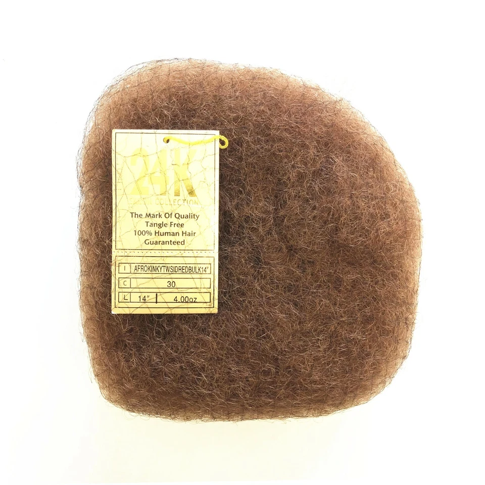 24K Afro Kinky Twist Dred Bulk 14'' & 20'' 100% Human Hair 4 oz. - Image 3 of 4