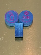 SIB COOL BLUE Layered Cue Tips 3 HARD 14MM best for cue lathe installation.