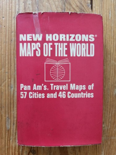 1968 New Horizons Maps of the World Pan Am's Travel Maps 57Cities 46 Countries