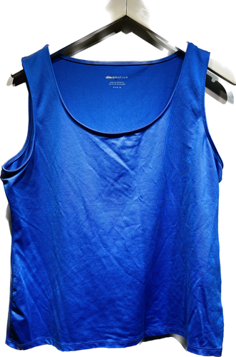 Débardeur (Tank Top) Charter Club Femme - Taille 1X (Plus Size) - Bleu Marine Extensible - Sans Manches - Occasion Très Bon état