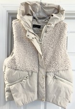 Women’s Winter Fleece Vest Stand Collar Button Down Casual Hooded Coast Size Xl