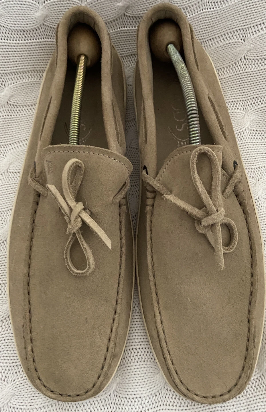 TOD’S Mocassini autista scarpe beige Tod's taglia 8 5 taglia mocassini in pizzo pelle scamosciata