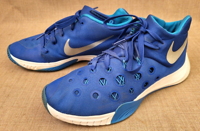 Nike Zoom Hyperquickness 3 Mens Sz. 9 Blue & White Basketball Shoes 749883-404