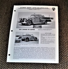 VTG 1961 Advertising Howe Fire Apparatus 4WD Willys Jeep Pickup Brochure