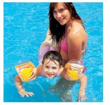 Dolphin Arm Bands Blue Orange SWIM Ring Kids Learn to Swim Float Wings 32042 NEW