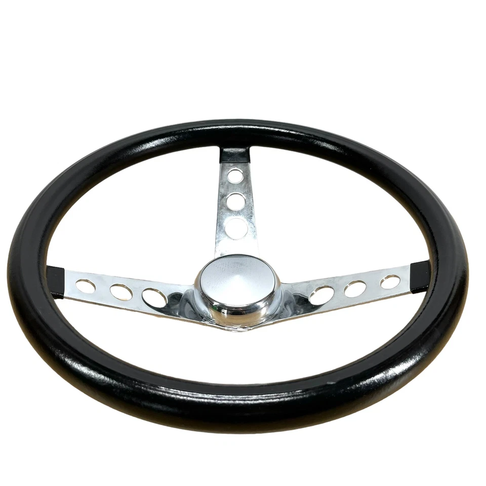 Volante Volkswagen 1960-1973 13 1/2" clásico cromado nuevo sin caja/herrajes Foto 4 de 4