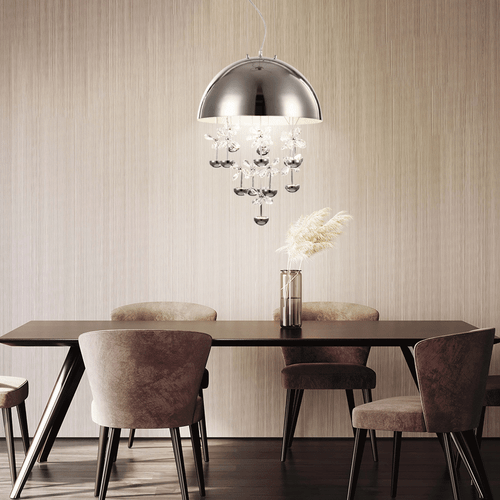 LED sospensione soffitto sospensione lusso fiori luce cristalli soggiorno pranzo big light - Foto 4 di 6