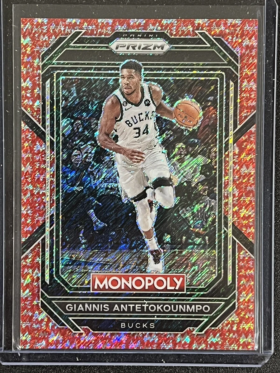 Giannis Antetokounmpo Red Money Shimmer 100 2022 23 Monopoly