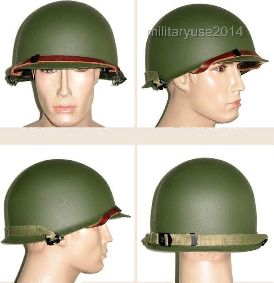 WWII U.S M1 steel helmet with Netting cover & Sweatband M1