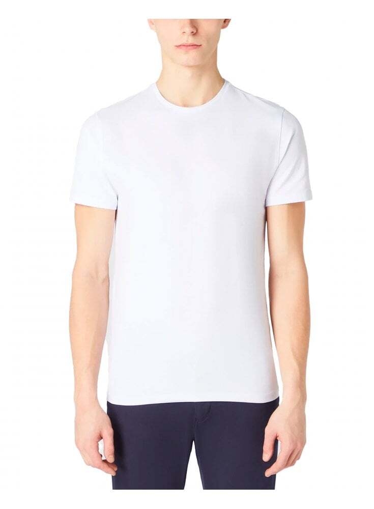 Футболка с круглым вырезом Remus Uomo Премиум-класса белого цвета