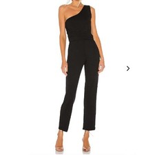 Lovers and Friends Sophie Jumpsuit Size XS Single Strap Look Black