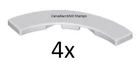 New Lego 4x Light Bluish Gray Tile, Round Corner 4 x 4 Macaroni Wide 27507