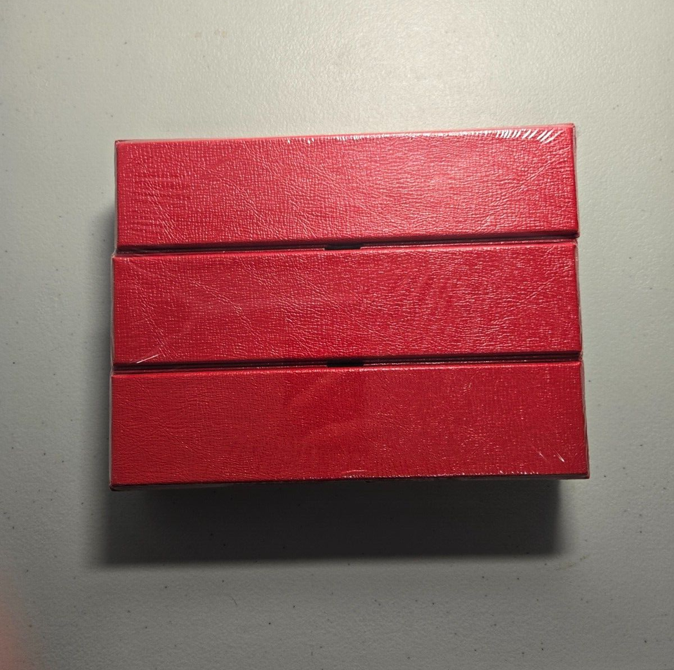 9x2x2 Red Storage Box for 2x2 Coin Holders and Flips, Single Row 3 pack