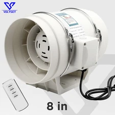 8 Inch Duct Fan - 740 CFM Inline Ventilation Exhaust Fan with Remote Control