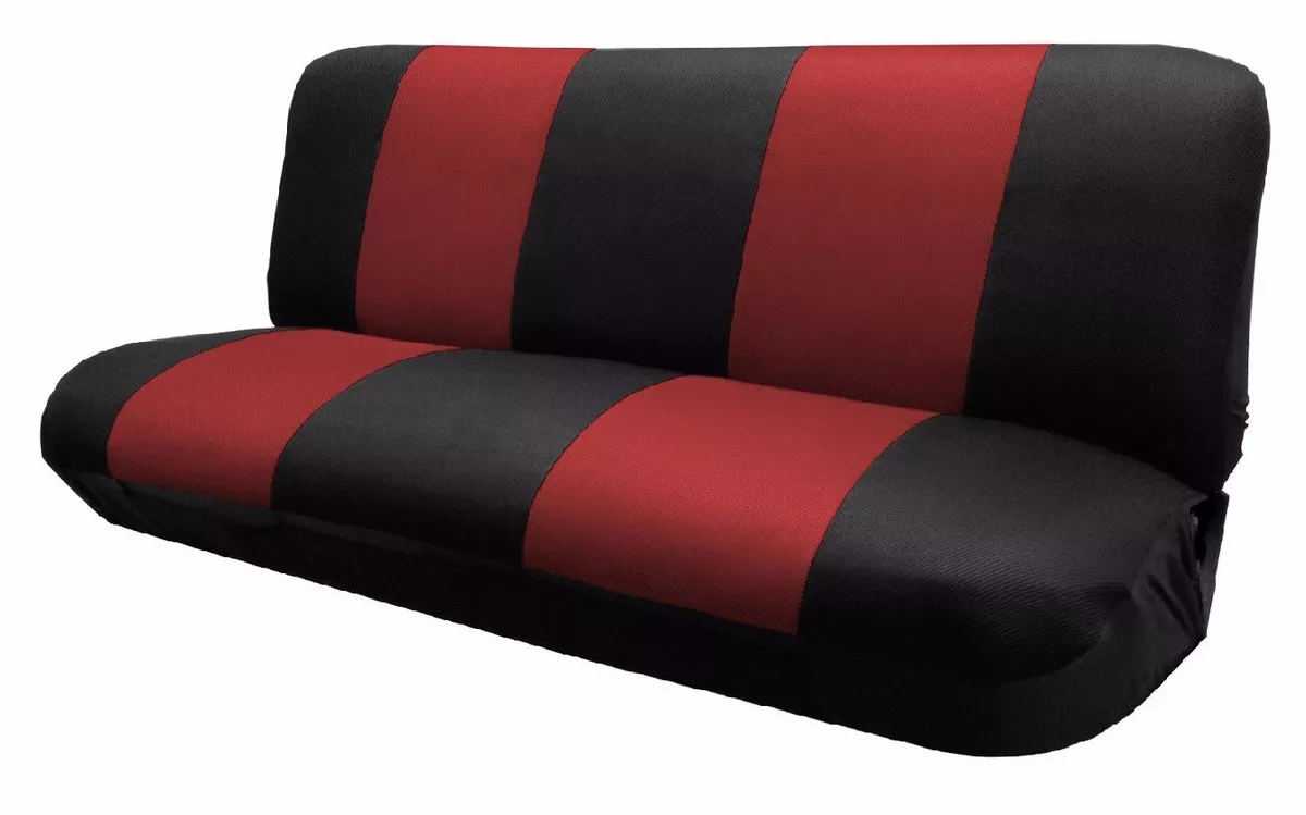 Mesh Black Red FULL SIZE BENCH Seat Cover Fit Most Vintage Classic