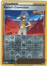 Karen's Conviction 144/198 Chilling Reign Reverse Holo Uncommon Pokemon Card TCG