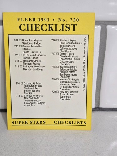 1991 Fleer Baseball #541-720 & Pro Visions Inserts #1-12 You Pick! - 第 329/351 張圖片