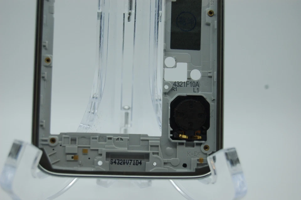  Marco de carcasa trasera + cubierta de cámara trasera para Samsung Galaxy S5 G900F plateado  Foto 3 de 4