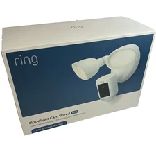 🔥 New Ring Floodlight Cam Wired Pro w/ Birds Eye View 3D Motion Detection White