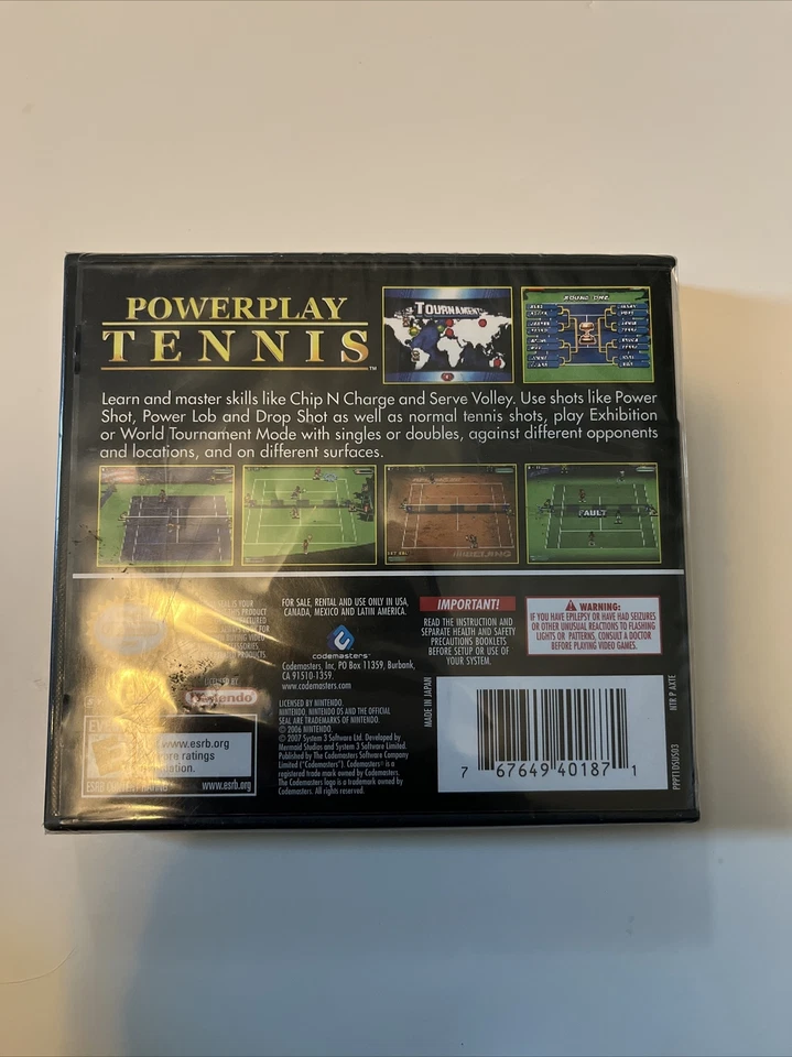 Powerplay Tennis Nintendo DS 2008 Video Game Brand New - Image 2 of 3