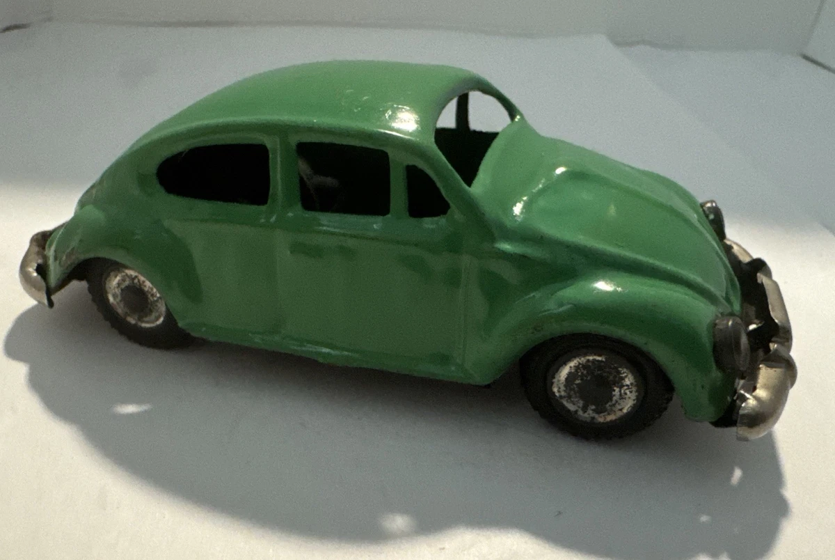 増田屋フォルクスワーゲン ビートル黄緑ブリキtin toy carミニチュア箱付 Amazon | ミニカー スケールモデルカー 1/64フォルクスワーゲン