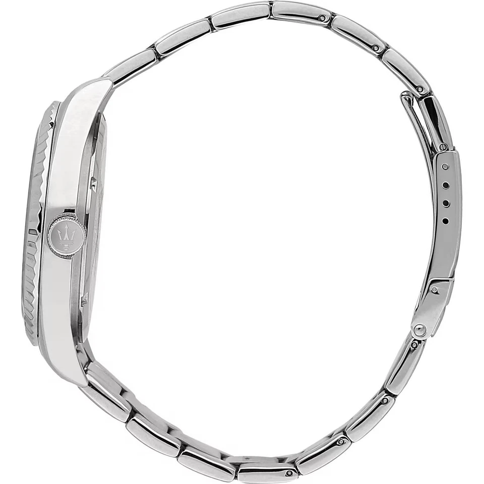 Orologio Maserati Competizione uomo R8853100045 Acciaio 43 mm Silver Blu NUovo - Immagine 3 di 4