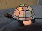 VTG Stained Glass Tiffany Style Tortoise/Turtle Accent Lamp Night Light Work!