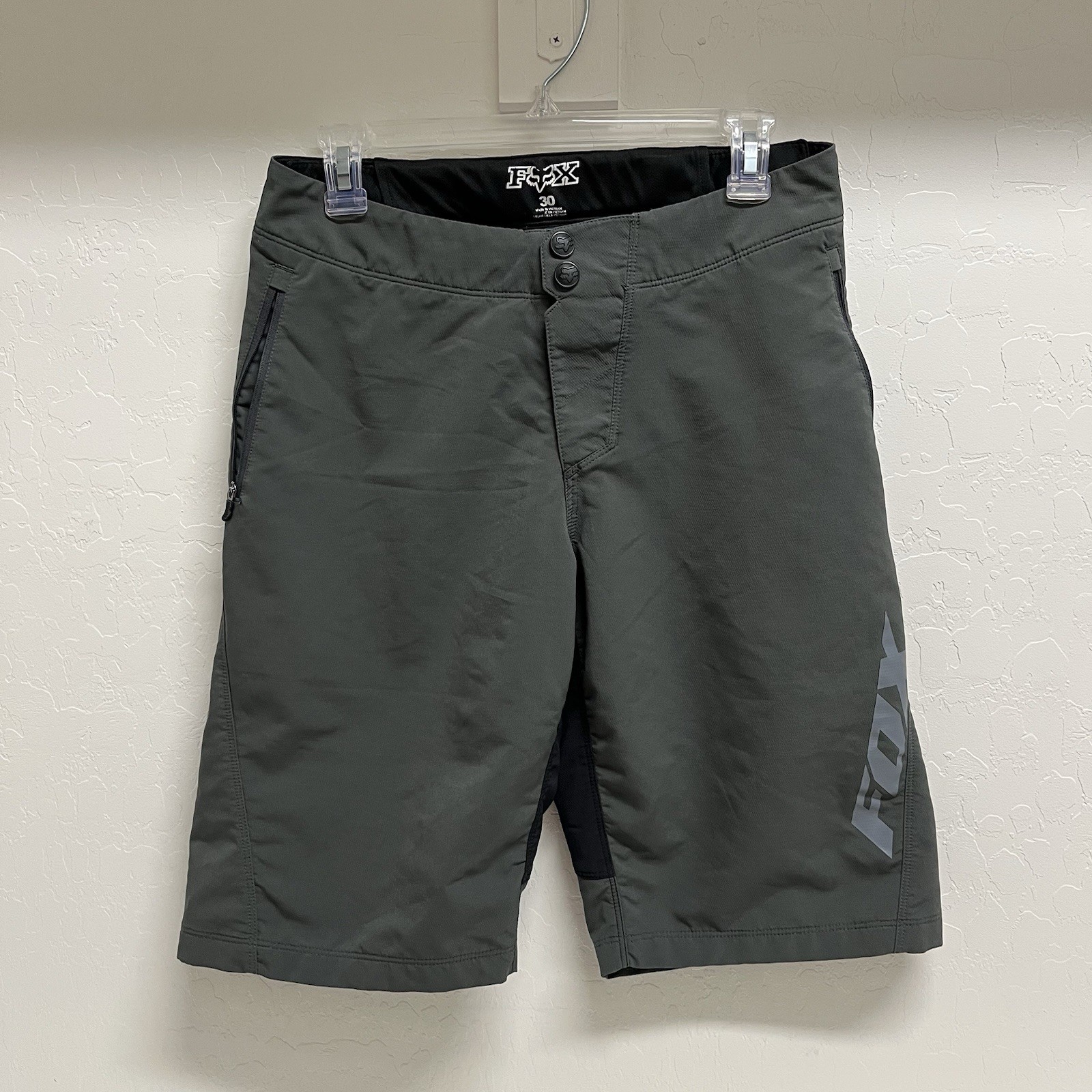 Fox Racing Indicator Shorts Mens 30 Gray MTB Cycling Biker Z