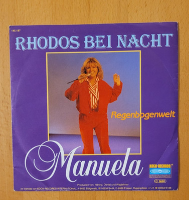 Manuela Rhodos Bei Nacht 7'' Single Vinyl Schallplatte Rarität Schlager