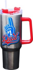 Spoontiques Stainless Steel Travel Mug, 40oz - Double Wall 40 Ounces, Dad