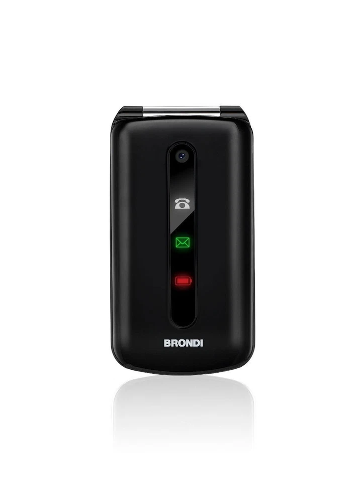 Telefonino Brondi President NERO Flip Attivo + Auricolari con microfono - Immagine 2 di 4