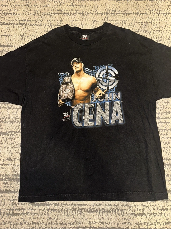 Vintage WWE John Cena Chain Gang Double Sided Graphic T-Shirt Size 2XL - Image 2 of 4