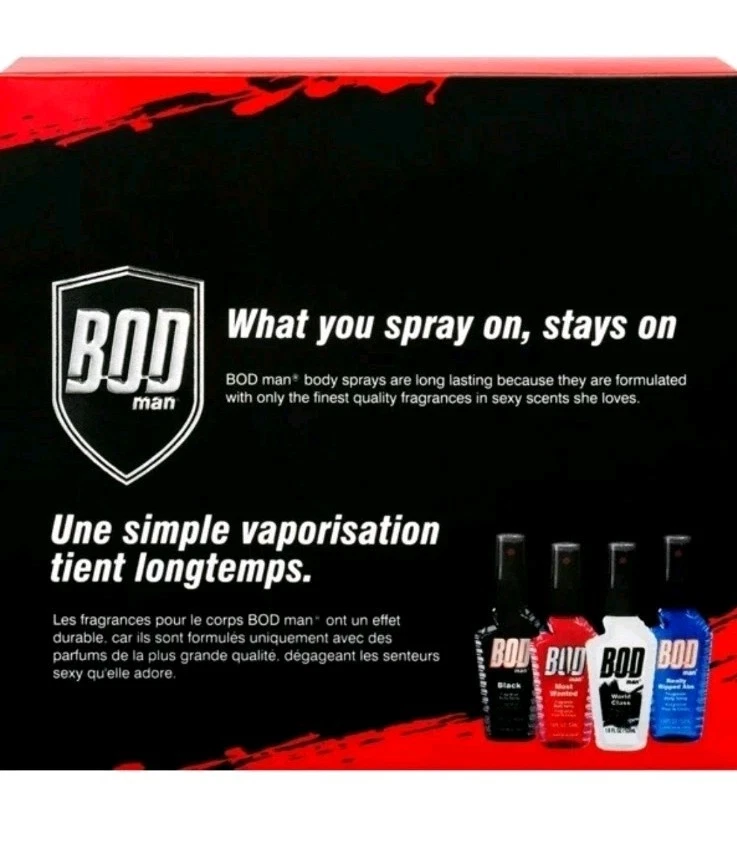 Paquete de 4 abdominales Bod Man negros, realmente rasgados, almizcle azul más buscado y fresco, 1,8 oz Foto 2 de 4