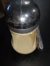 Vintage Rival Juice-O-Mat Tilt Top Orange Juicer Chrome and White 40s 50s 