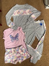 New BCBG Girls Kids L 14/16 pink gray 4 pieces