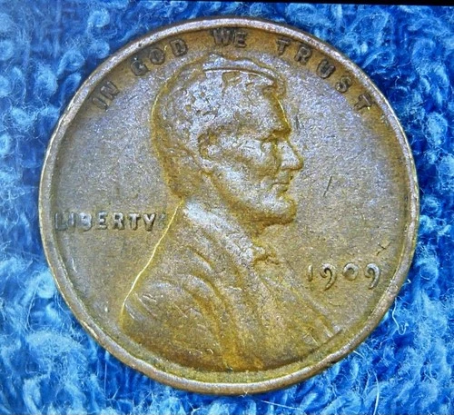 1909 VDB Lincoln Wheat Cent, Nice Details, AU