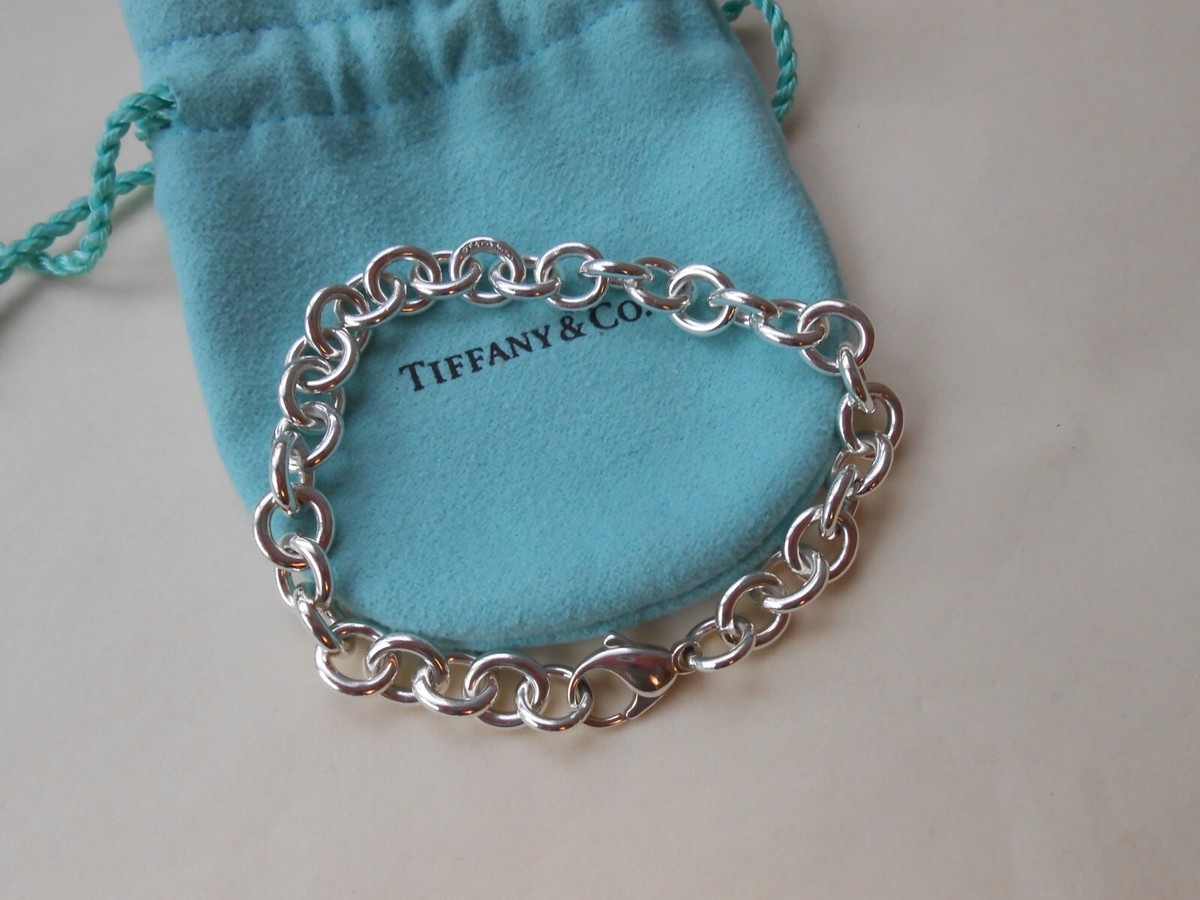 $275 Tiffany & Co. 8mm Round Link Bracelet 7.5