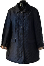 Madeleine Navy Blue Quilted Lightweight Coat Size 18 3 Pockets New Rrp £199.95